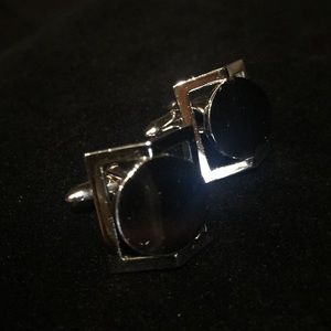 Geometric Silver Cufflinks